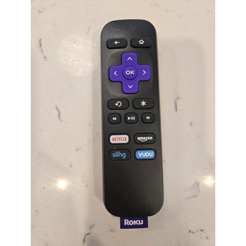 Roku Smart TV Streaming Player Remote Control Black‎ Purple Netflix Amazon Vudu